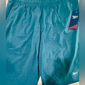 Reebok Deep Teal Heather Zone Training Shorts - Large